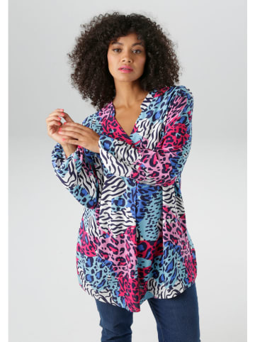 Aniston Blouse blauw/roze/lichtroze