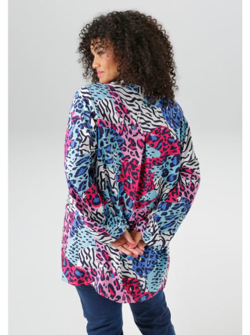Aniston Bluse in Blau/ Pink/ Rosa