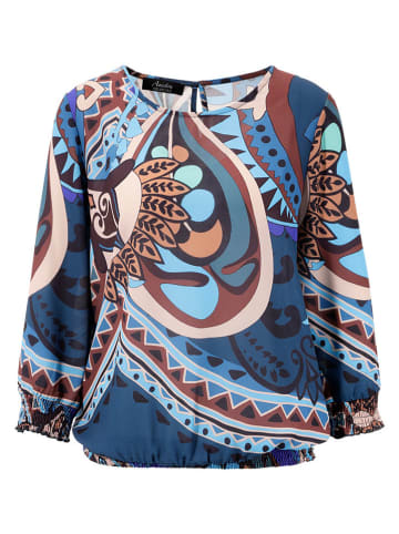 Aniston Blouse blauw/lichtbruin