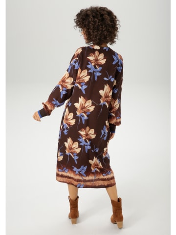 Aniston Kleid in Dunkelbraun/ Camel