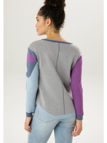 Aniston Sweter w kolorze szaro-niebiesko-fioletowym