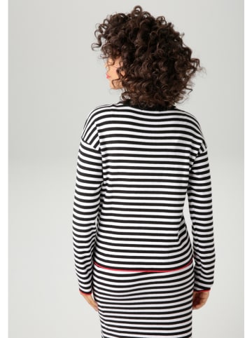 Aniston Sweter w kolorze czarno-białym
