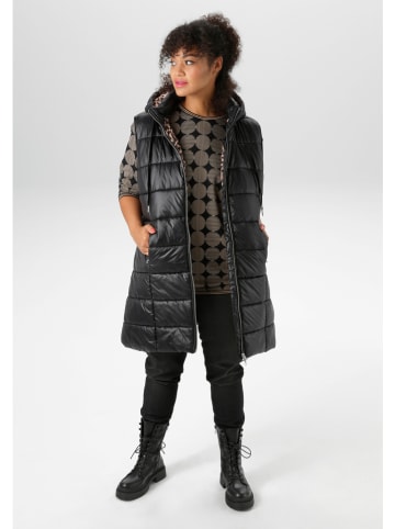 Aniston Doorgestikte bodywarmer zwart