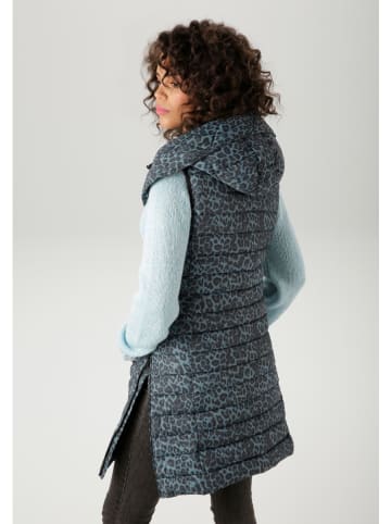 Aniston Doorgestikte bodywarmer blauw/zwart