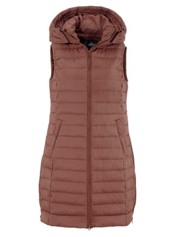 Aniston Doorgestikte bodywarmer bruin