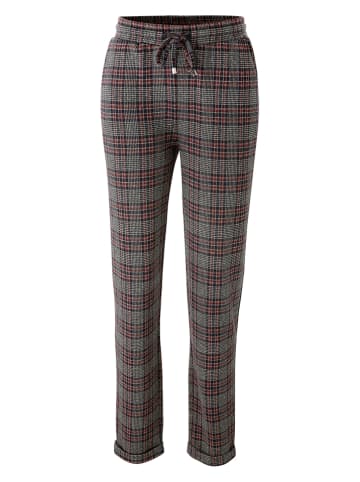 Aniston Spodnie w kolorze czarno-czerwonym