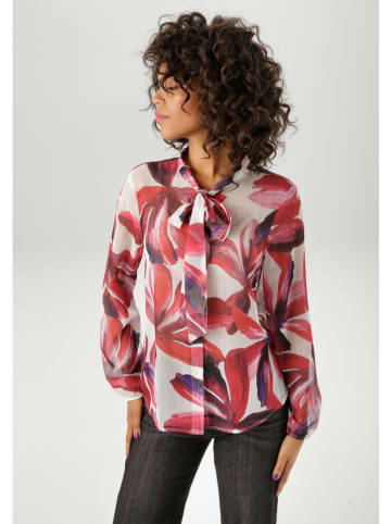 Aniston Bluse in Weiß/ Rot
