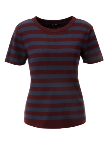 Aniston Sweter w kolorze granatowo-bordowym