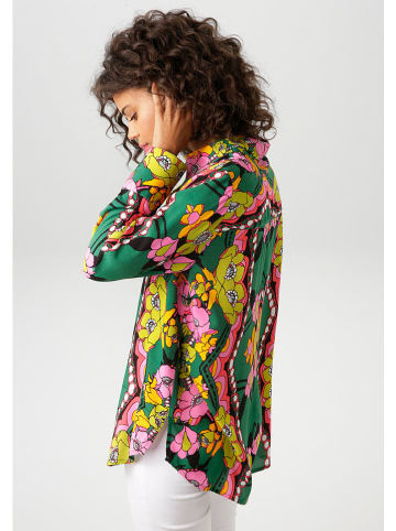 Aniston Hemd in Grün/ Rosa