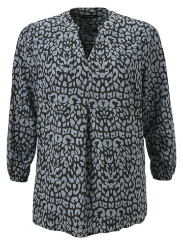 Aniston Bluse in Blau/ Schwarz