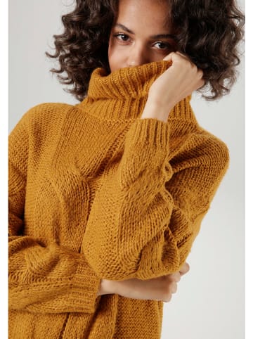 Aniston Strickkleid in Camel