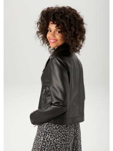 Aniston Kurtka w kolorze czarnym ze skóry syntetycznej