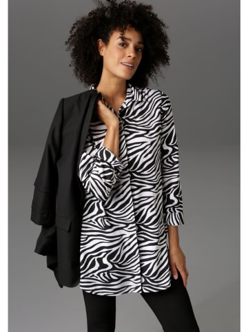 Aniston Bluse in Schwarz/ Weiß