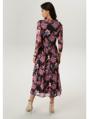 Aniston Jurk zwart/meerkleurig