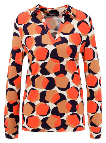 Aniston Blouse lichtbruin/oranje/zwart