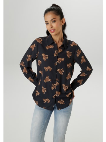 Aniston Blouse zwart/bruin