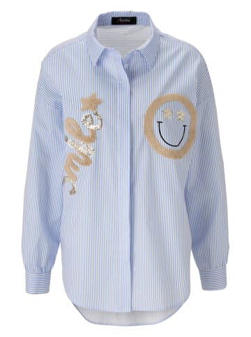 Aniston Koszula w kolorze błękitno-białym