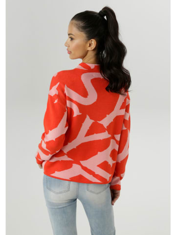 Aniston Sweter w kolorze beżowo-pomarańczowym