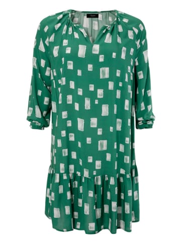 Aniston Kleid in Grün/ Weiß