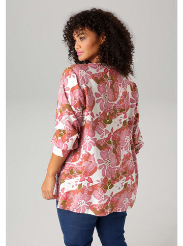 Aniston Bluzka w kolorze szaroróżowo-białym