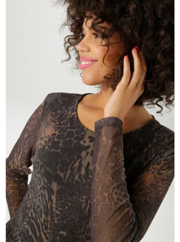 Aniston Jurk groen/bruin