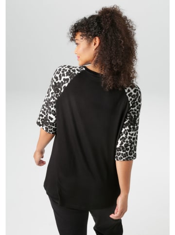 Aniston Shirt in Schwarz/ Weiß