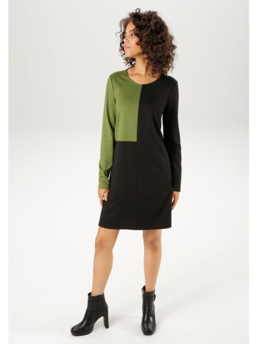 Aniston Jurk zwart/groen