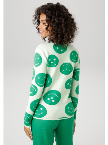 Aniston Sweter w kolorze zielonym