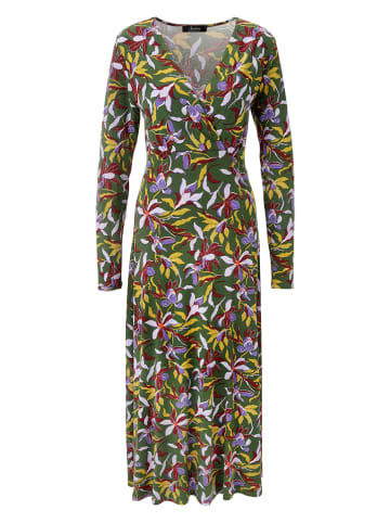 Aniston Kleid in Dunkelgrün/ Gelb