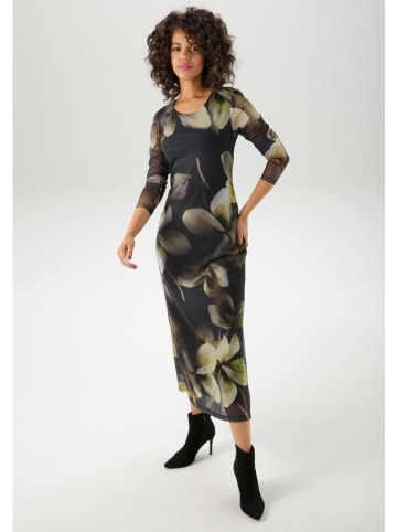 Aniston Jurk zwart/groen