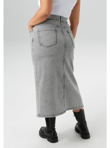 Aniston Spijkerrok grijs