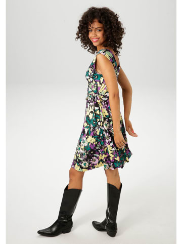 Aniston Sukienka w kolorze czarno-fioletowo-żółtym