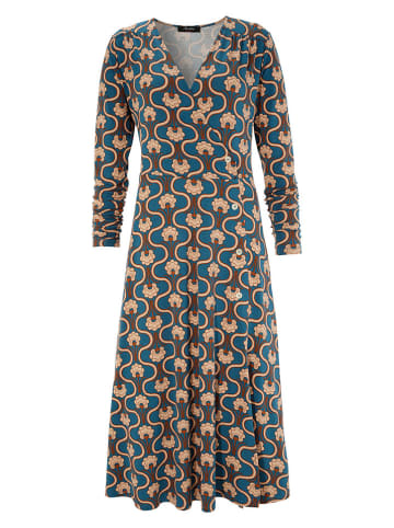 Aniston Kleid in Blau/ Beige