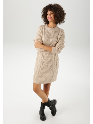 Aniston Strickkleid in Beige