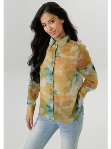 Aniston Blouse groen/oranje