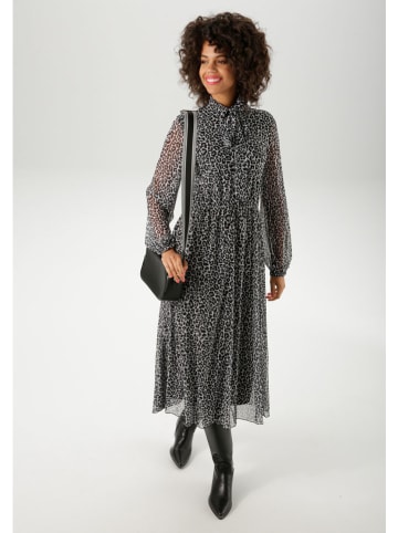 Aniston Jurk grijs/zwart