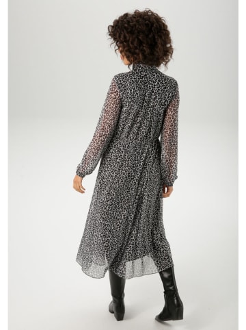Aniston Kleid in Grau/ Schwarz