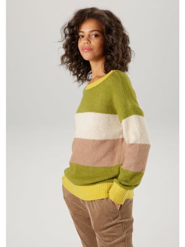 Aniston Trui groen/beige
