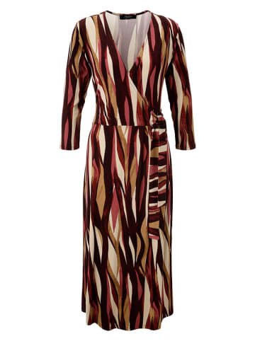 Aniston Jurk bordeaux/lichtbruin/beige