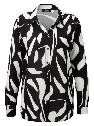 Aniston Bluse in Schwarz/ Weiß