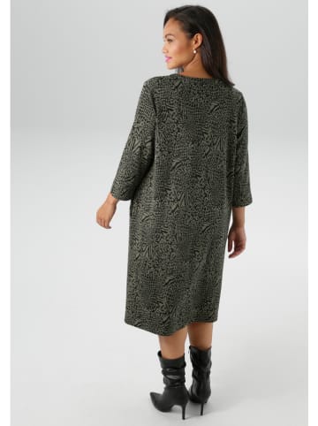 Aniston Jurk kaki/zwart