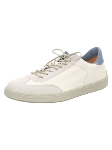 Think! Leder-Sneakers in Weiß/ Hellblau