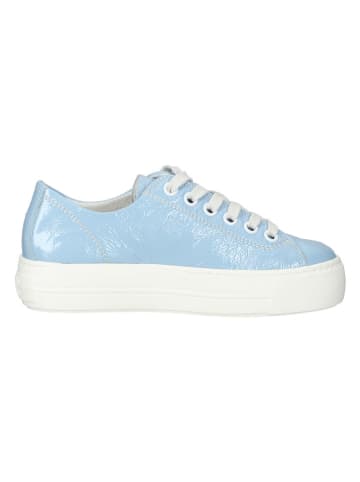 Paul Green Leren sneakers lichtblauw/wit