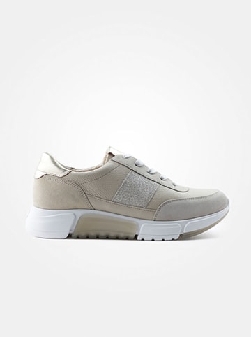 Paul Green Leder-Sneakers in Beige