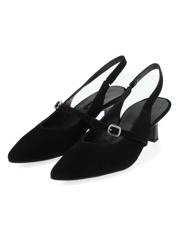 Paul Green Leren slingpumps zwart