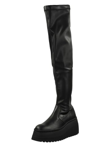 Steve Madden Leder-Stiefel in Schwarz