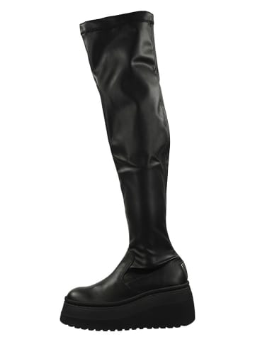 Steve Madden Leder-Stiefel in Schwarz