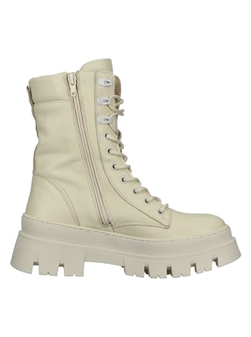 Steve Madden Leder-Boots in Creme