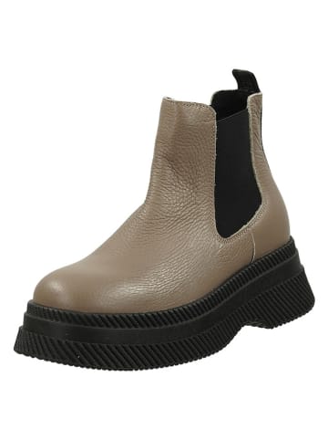 Steve Madden Leder-Chelsea-Boots in Hellbraun/ Schwarz