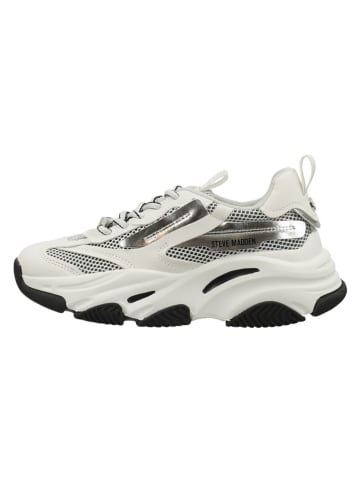 Steve Madden Sneaker in Silber/ Weiß